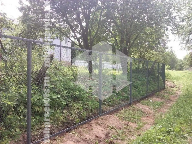 Забор из сетки рабицы на профильном каркасе 71 метр