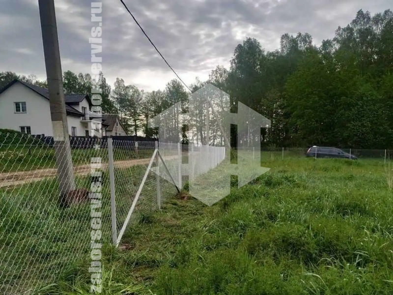 Забор из сетки рабицы оцинкованный 150 метров